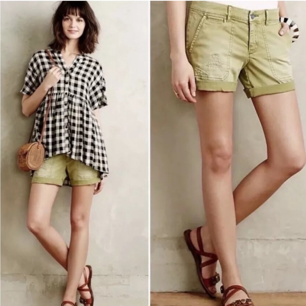 Anthropologie Sage Green Chino Shorts - Picture 6 of 16